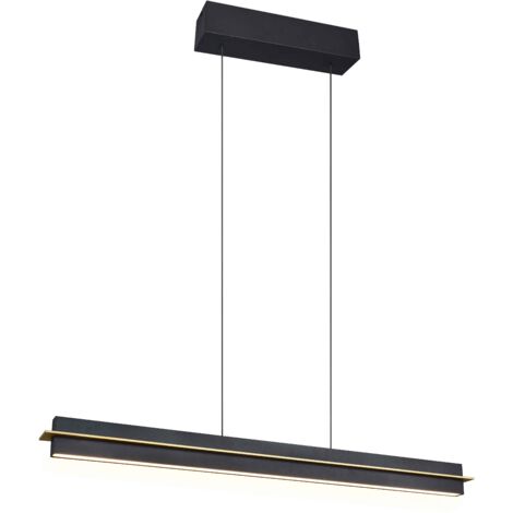 Lampada a sospensione LED, metallo, nero opaco, L 95 cm, Emerson (1/5)
