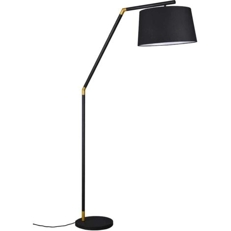 Lampada da terra, metallo, nero opaco, H 175 cm, Tracy