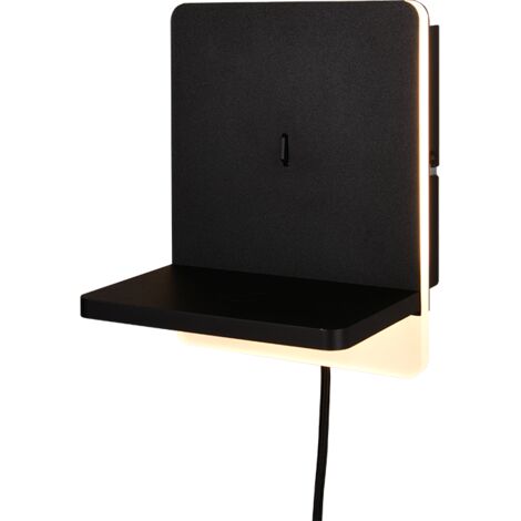 Applique LED, metallo, nero opaco, 16x20x14 cm, Fairfield (1/5)
