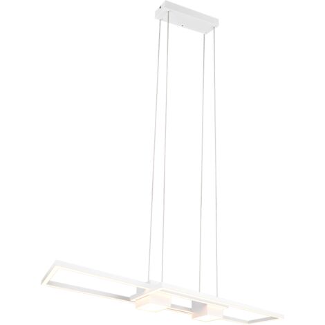 Lampada a sospensione LED, alluminio, bianco opaco, 100x150x28 cm, Albany (1/5)