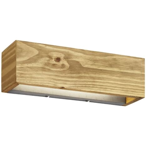 Applique LED rettangolare bi-emissione, legno, L 37 cm, Brad (1/3)