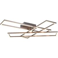 Plafoniera LED, metallo, nichel opaco, L66 cm, Corso