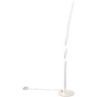 Lampada da terra LED, metallo, bianco opaco, H 110 cm, Ginko