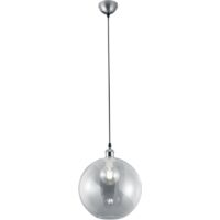 Lampada a sospensione, metallo, nichel opaco, 30x150x30 cm, Dino