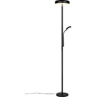 Piantana LED, metallo, nero opaco, 28x183x28 cm, Palermo