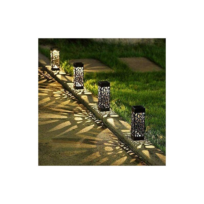OxyLED Solar Globe Lights Outdoor 4 Pack Garden Stake Lights Waterproof Cracked Crystal LED Color Changing Solar Pathway Lighting Auto On/Off For Landscape Patio Yard Christmas Decoration - View #5