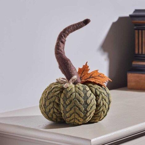 Small Autumn Plush Pumpkin 13cm Rustic Seasonal Home Décor Halloween Artificial Soft Pumpkin Cushion Ornament (1/5)