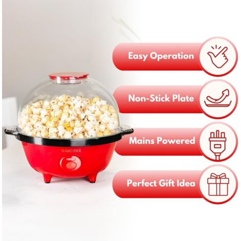 Moving Popcorn Popcorn Machine Maker - Mains Powered UK Plug Pop Corn Machine - Ideal ...