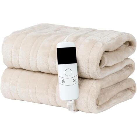 Large Electric Throw Blanket 120cm X 160cm - Fleece Blanket Heated Throws For Adults W/ 10 Heat Settings - Quick Heat And Overheat Protection Heated Throw - Electric Blanket For Sofa Throw