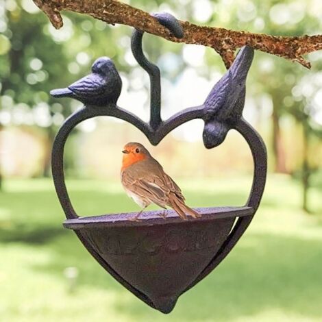 Cast Iron Heart Shaped Bird Feeder (1/5)