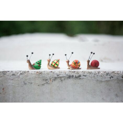 4pc Brightly Coloured Snails