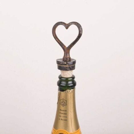 Heart Shaped Cast Iron Bottle Stopper