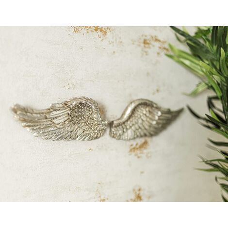 Small 2 Pc Silver Angel Wings