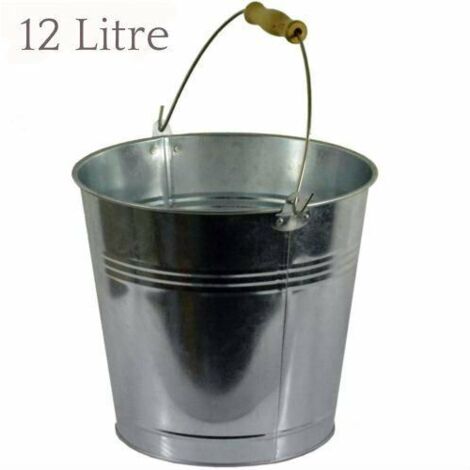 12 Litre Galvanised Steel Bucket (1/4)