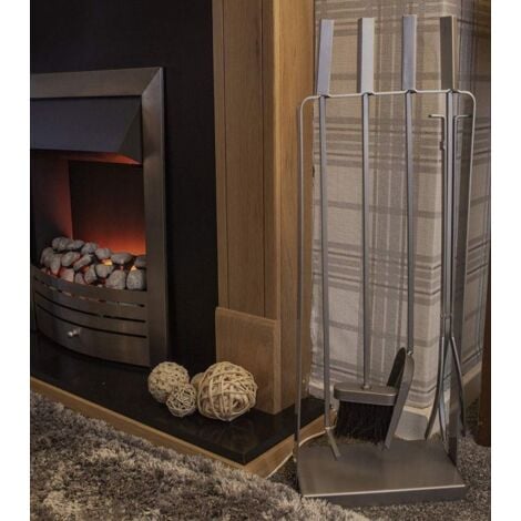 4pc Contemporary Silver Fireside