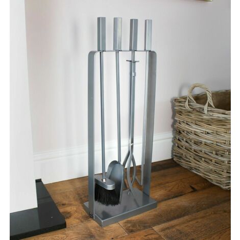 4pc Contemporary Silver Fireside
