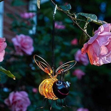 Hanging Solar Powered Bee Garden Light