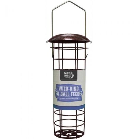 Premium Fat Ball Bird Feeder, Wild Bird Fat Ball Feed, Metal Mounted Station Bird Feeder Hanging Perfect for Outdoor Garden Patio
