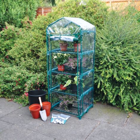 4 Tier Mini Frame Greenhouse Garden Grow House Seedling Station For Veg Fruit Plant Growth Frost Protection Planting Station Tent Propagator