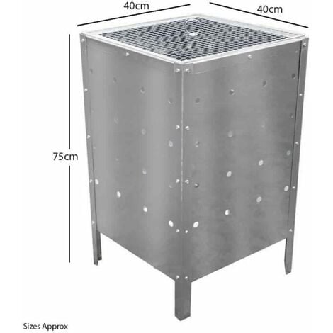 Small Medium Large Extra Large Galvanised Metal Incinerator Fire