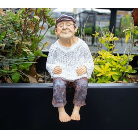 Grandfather Grandparent Statue Grandad Figurine Resin Ornament Decorative Sculptures Keepsake Home Indoor Outdoor Novelty Papa