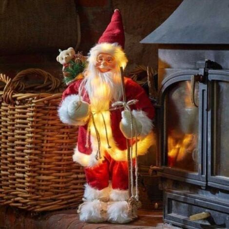 Christmas Red LED Santa Claus Figure 45cm