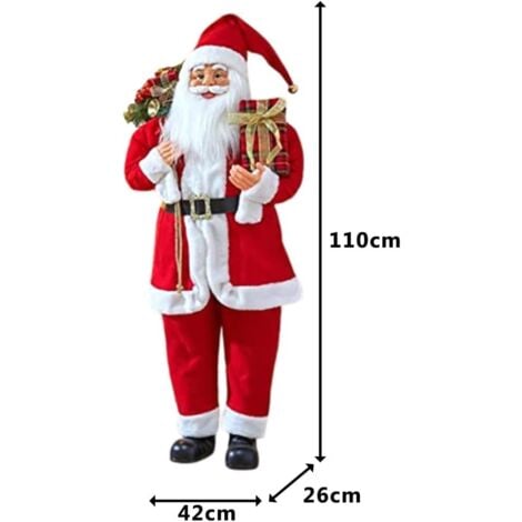 Mega Christmas Standing Santa Figure 110cm