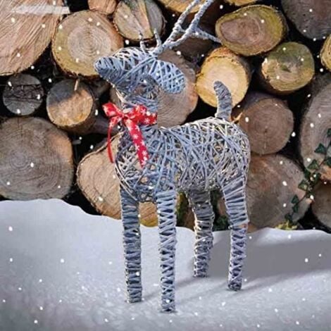 Christmas Woven Reindeer Decoration 60cm