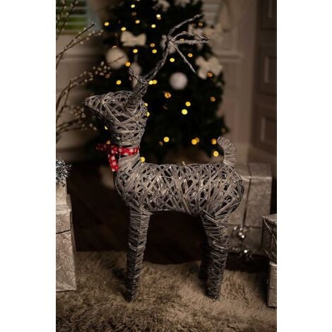 Christmas Woven Reindeer Decoration 60cm