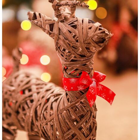 Christmas Woven Reindeer Decoration 75cm