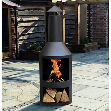 Chimenea Log Burner Fire Pits, Outdoor Garden Wood Burner, Firepit Garden Heating, Fire Pit for Garden Heating Cast Iron