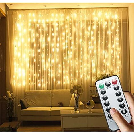 300 LED Warm White String Curtain Light