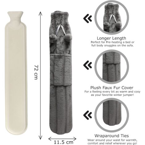 Ycandiee Hot Water Bottle With Cover, Hot Water Pack For Hot And Cold Compress Hot Water Bag For Pain Relief