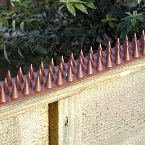 Fence Wall Spikes Garden Security Intruder Bird Cat Repellent 4.4m Brown Burglar Anti Climb Spike. Humane Bird Cat and Pigeon Control Deterrent
