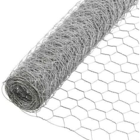Chicken Wire Mesh Rabbit Animal Fence Galvanised Steel Metal Garden Fencing 5m x 0.9m x 25mm (1/3)