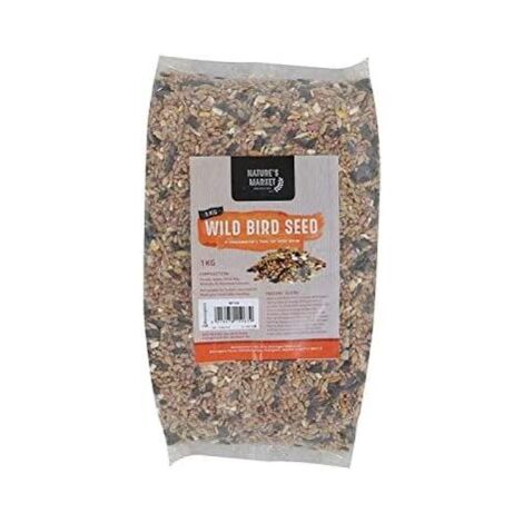 Bird Seed 1kg for Bird Feeders Feeding Stations Natures Market King Fisher Bird Seed, 1 kg (1/2)