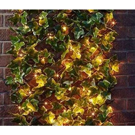 leaf trellis with solar lights