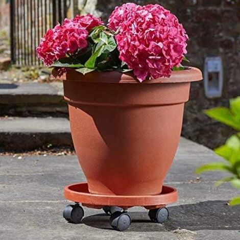 Plant Pot Caddy Stand Garden Indoor Outdoor Patio Home Plant Stand Rollers Saucer Tray Pallet (29cm Pot Caddy)
