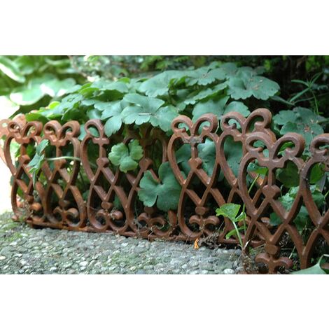 Cast Iron Garden Lawn Edging Victorian Look Decorative Edge for Path Border Lawn Plant Beds