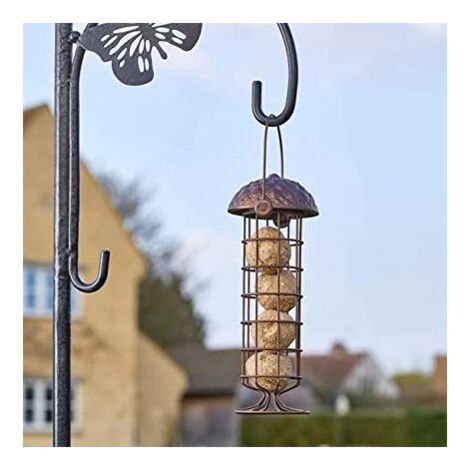 Garden Mile 26cm Acorn Bird Feeder Hanging Caged Bird Feeder Garden Outdoor Wild Bird Feeding Station Suitable for Bird Seeds, Peanuts, Suet Balls Guard Feeder Feeding Station (Suet Ball Feeder) (1/5)
