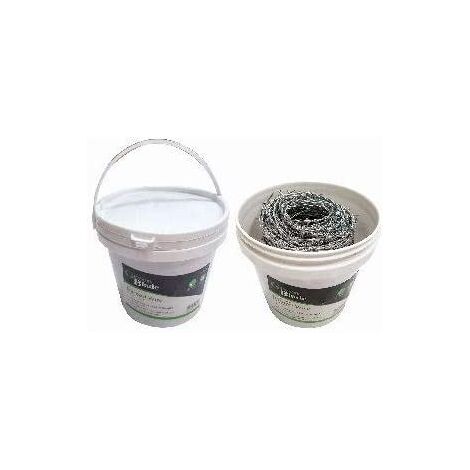 Galvanised PVC Coated Chicken Wire Mesh Rabbit Animal Fence Steel Metal Garden Wire Mesh Netting Boundary Fencing Pest Control (1.7mm x 30m Barbed Wire in Tub)