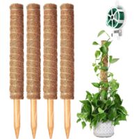 4pc Coir Plant Support Moss Pole Plants Indoor Climbing Totem Vine Plants
