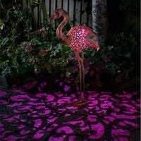 Solar Silhouette Decorative Metal Garden Light - Flamingo