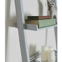 5 Tier Grey Leaning Ladder Shelf