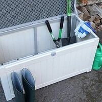 150L White Garden Storage Box
