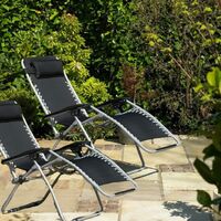 2x Gravity Garden Reclining Sun Chair Loungers