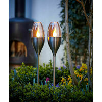 Set of 6 - Flame Effect Garden Stake Lights