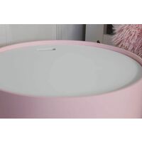 Pink Stool Storage Ottoman with Metal Stand Round Wooden & Iron with Internal Concealed Storage Modern Footstool Ottoman