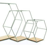 Shelving Unit Floating Shelf Hexagon Shelves, White Shelf, Set of 3 Wall Shelves, Floating Shelving Unit Wall Mounted,al for Storage in your Home, Kitchen, Lounge or Bathroom