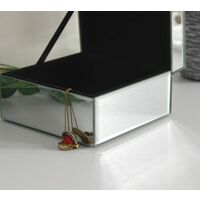 Mirrored Jewellery Box with Crushed Diamante Lid